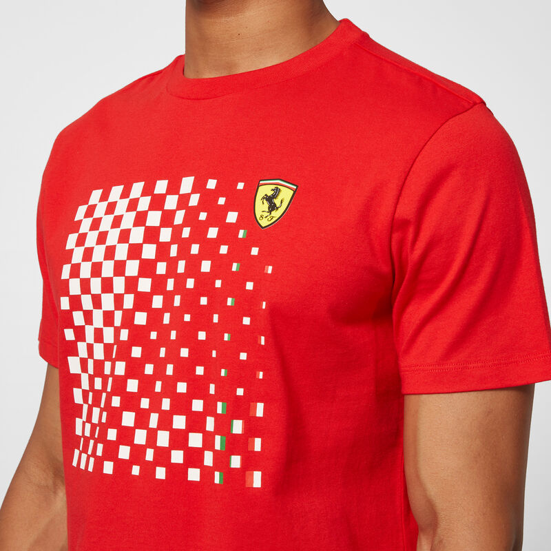 SF FW MENS CHECKERED GRAPHIC TEE - red
