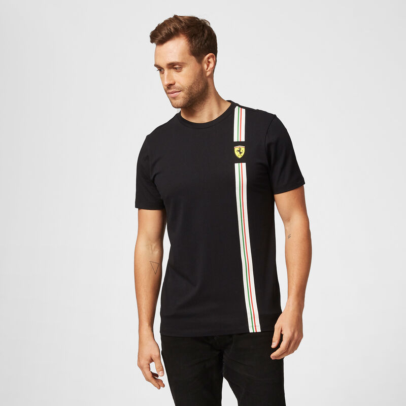 SF FW MENS ITALIAN FLAG TEE - black