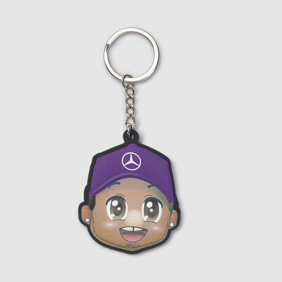 Lewis Hamilton Caricature Keyring