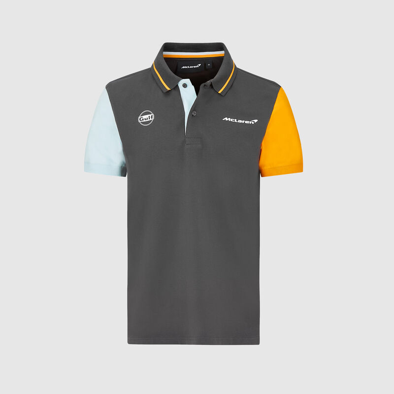 MCLAREN FW GULF COLOR BLOCK POLO - antracit