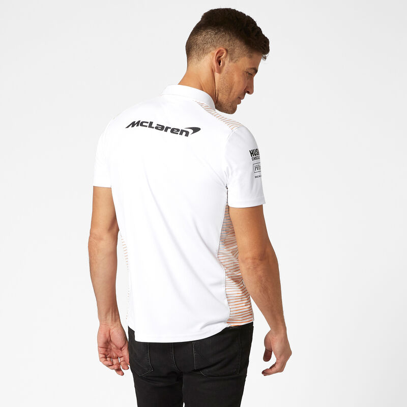 MCLAREN RP MENS TEAM POLO - white