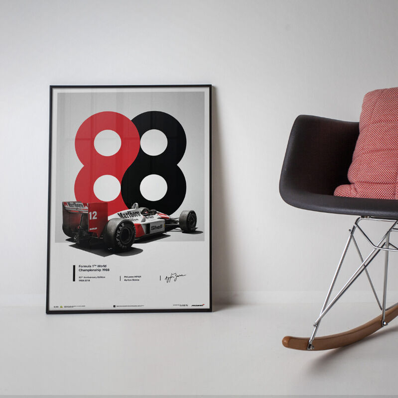 AYRTON SENNA MCLAREN 1988 POSTER - multicolor
