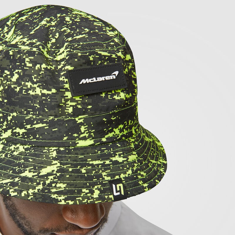 MCLAREN LANDO GLITCH BUCKET HAT - lime