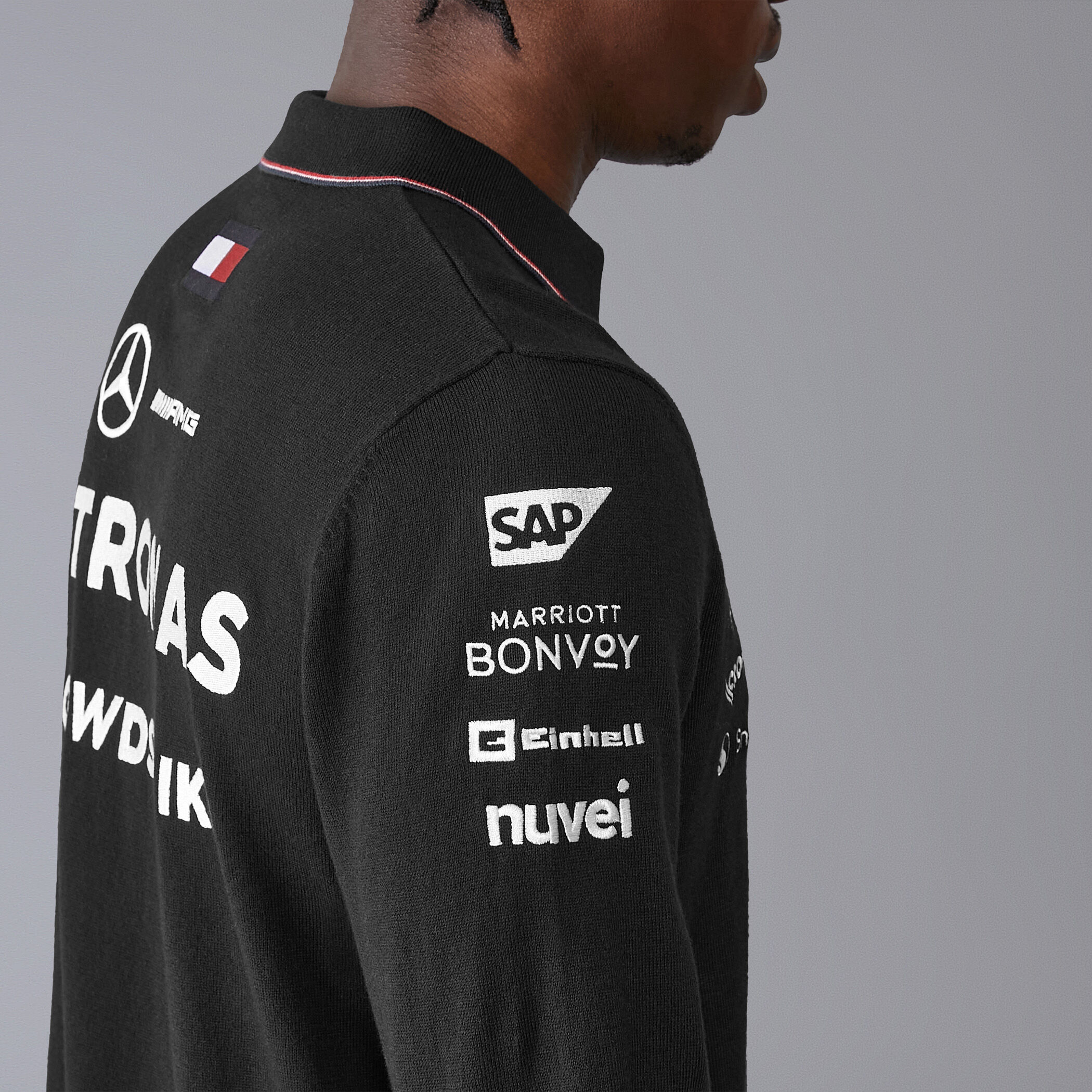 2024 Team Polo - Long Sleeve - Mercedes-AMG F1 | Fuel For Fans