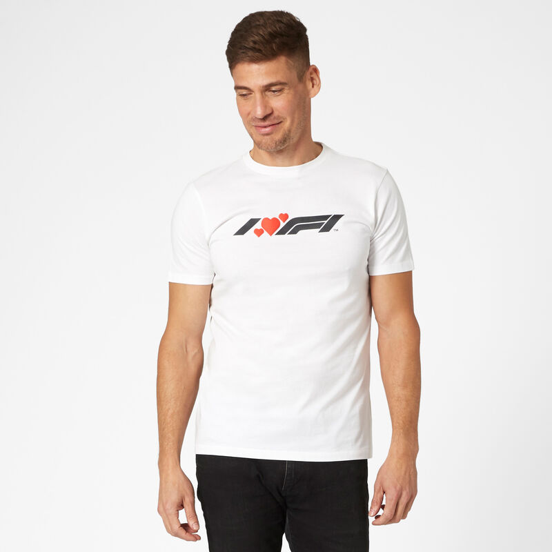 F1 FW MENS I HEART F1 TEE - white