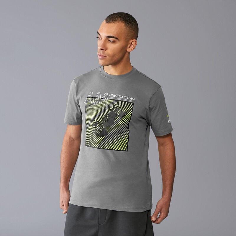 AMF1 FW TONAL CAR GRAPHIC TEE - grey