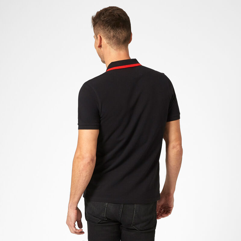 F1 FW MENS SMALL LOGO PIQUE POLO - black