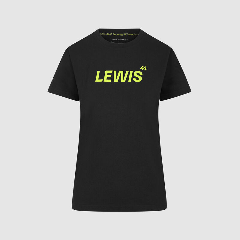 Women's Lewis Hamilton T-shirt 2024 - Mercedes-AMG F1 - Black XXS for females - 8719203404790 - Fuel For Fans F1 Merchandise store