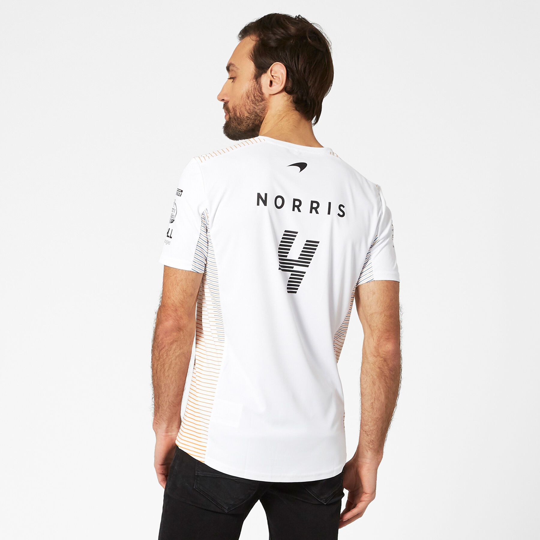 McLaren 2020 F1 à manches courtes Lando Norris T shirt blanc livraison gratuite au R-U 