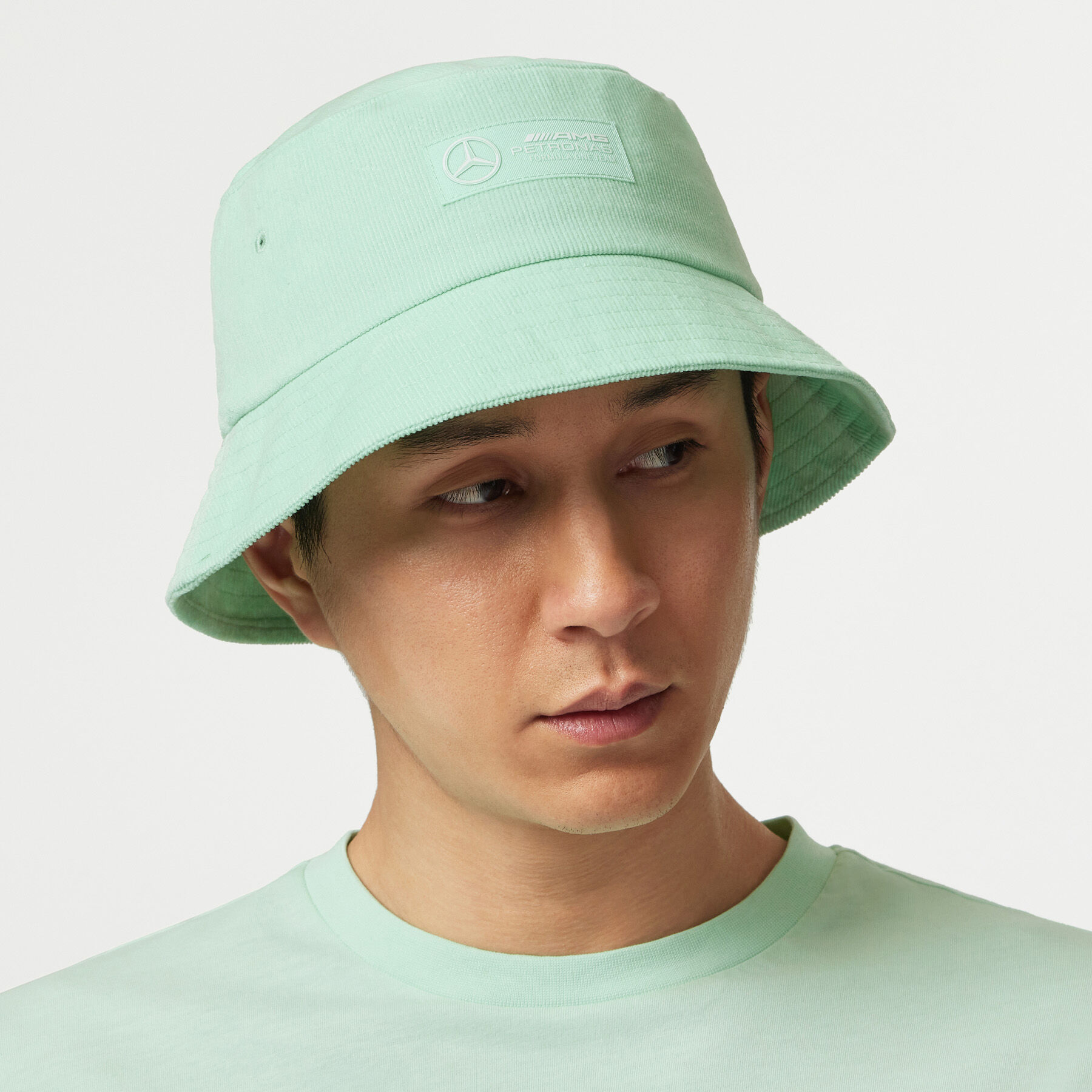 Mint green bucket shop hat