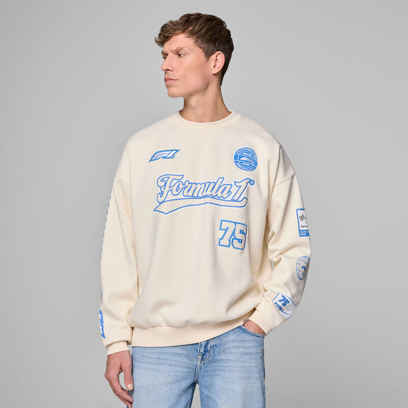 F1 FW HERITAGE GRAPHIC CREW SWEAT - beige
