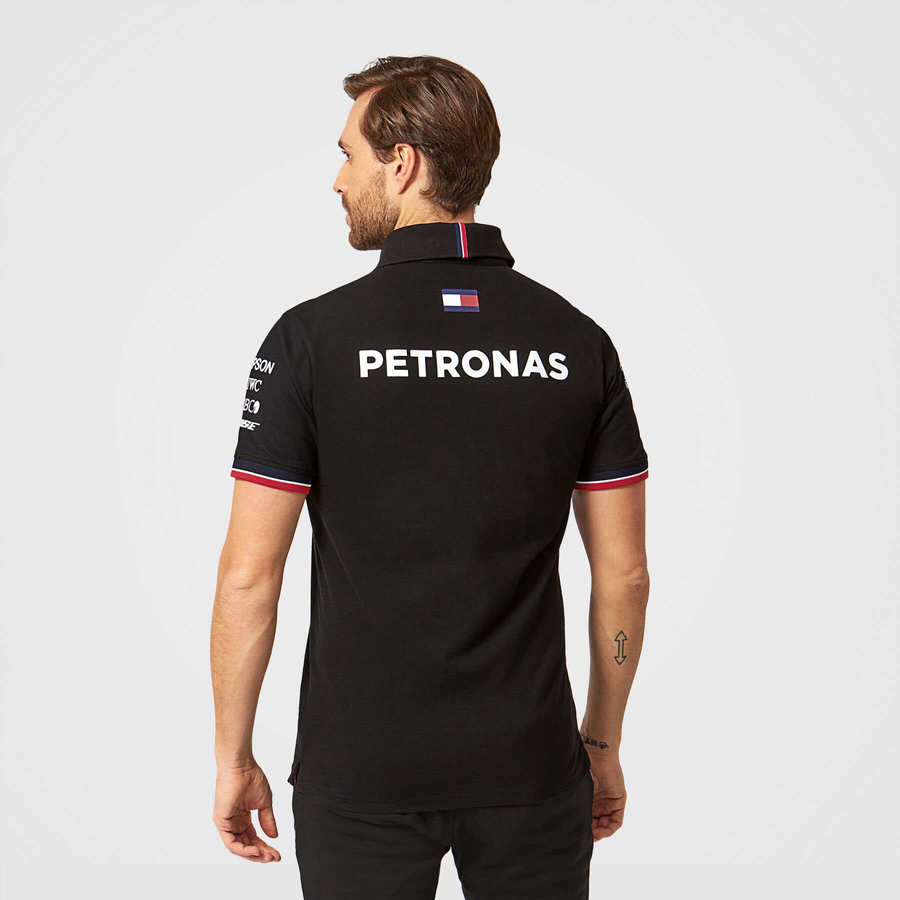 Mercedes AMG Petronas Motorsport 2019 Mens Team Polo Shirt White