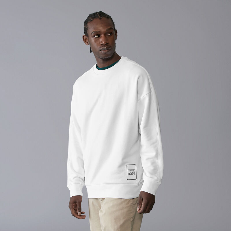 AMF1 FW LOGO CREW SWEAT - white