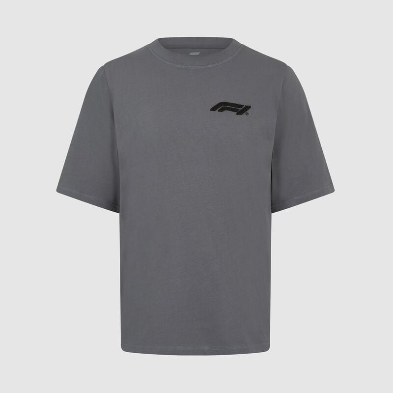 F1 FW RELAXED FIT BOUCLE TEE - grey melange
