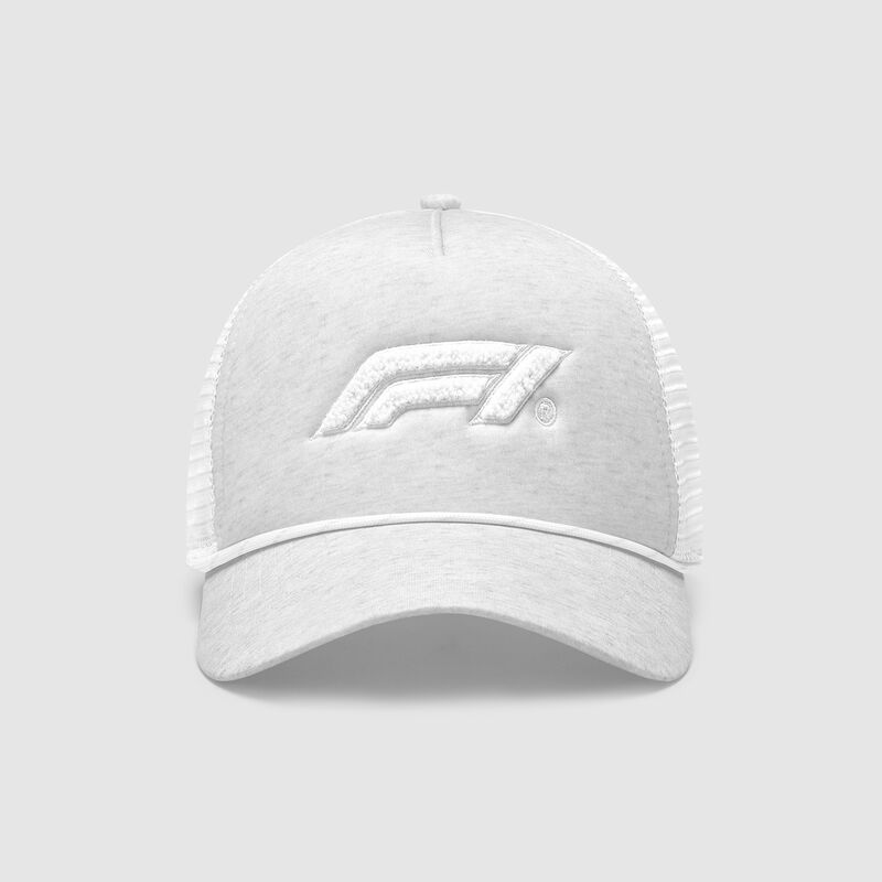 F1 FW BOUCLE TRUCKER CAP - white