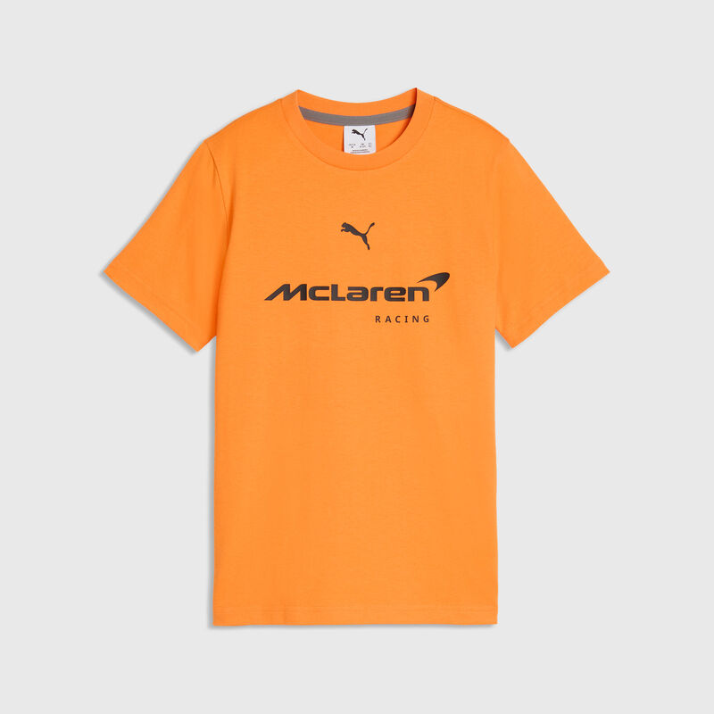 PUMA Kids Large Logo T-shirt 2026 - McLaren Racing - Orange 152 - 4070032180465 - Fuel For Fans F1 Merchandise store