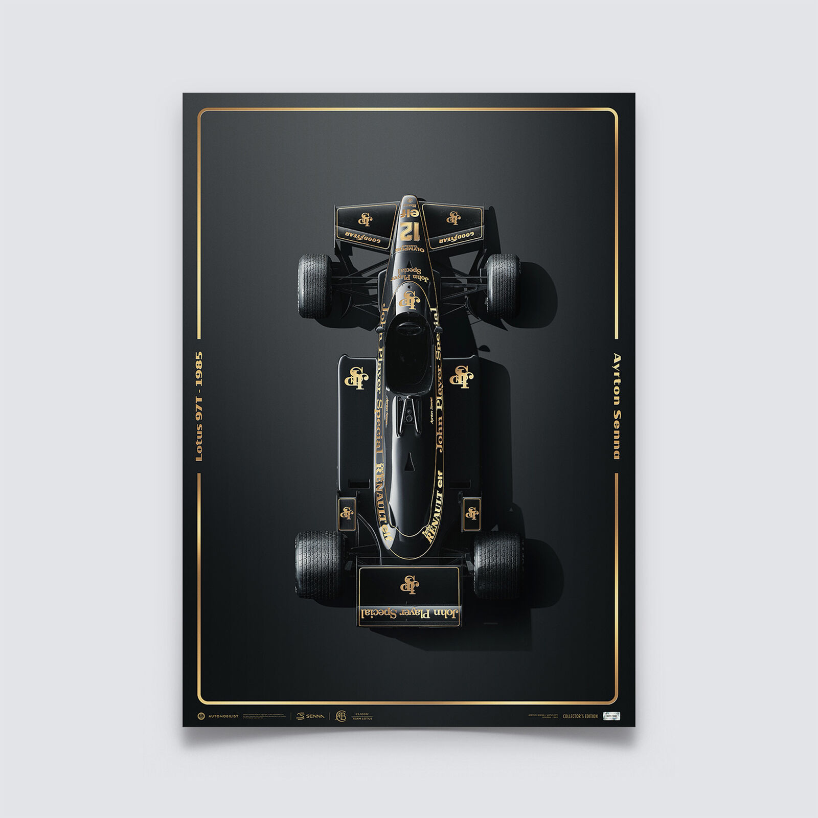 Lotus 97T Ayrton Senna Collectors Poster Ayrton Senna Fuel For Fans