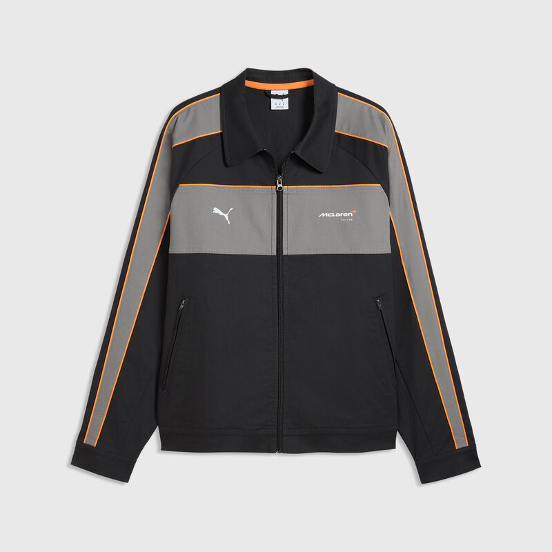 PUMA T7 Jacket 2026 - McLaren Racing - Black marble XL for males - 4070032180250 - Fuel For Fans F1 Merchandise store