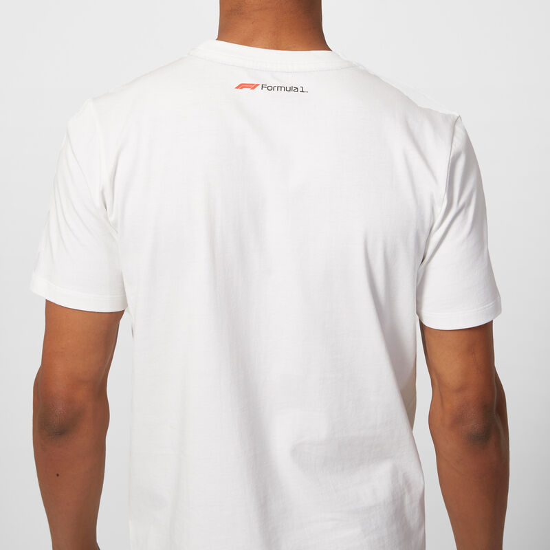 F1 FW MENS LARGE LOGO TEE - white