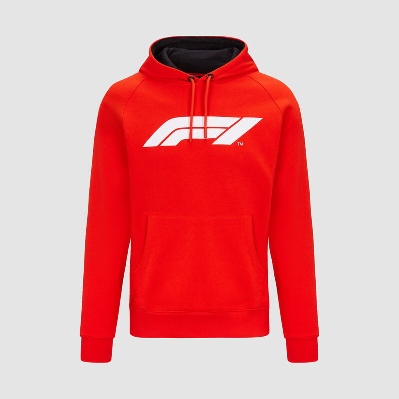 F1 FW LARGE LOGO HOODED SWEAT - red