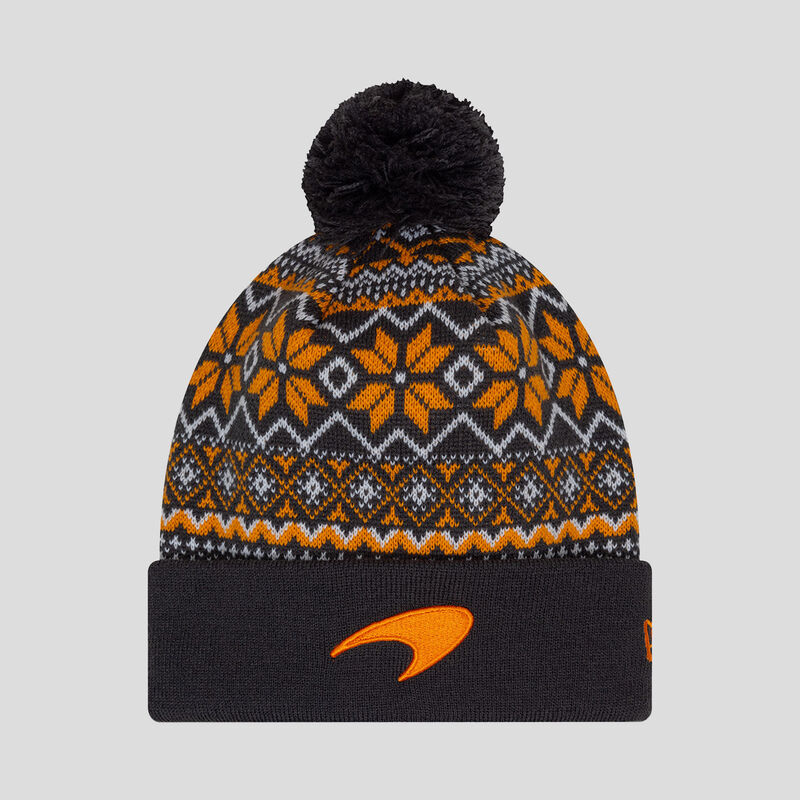 MCL SE XMAS CUFF BOBBLE BEANIE - black