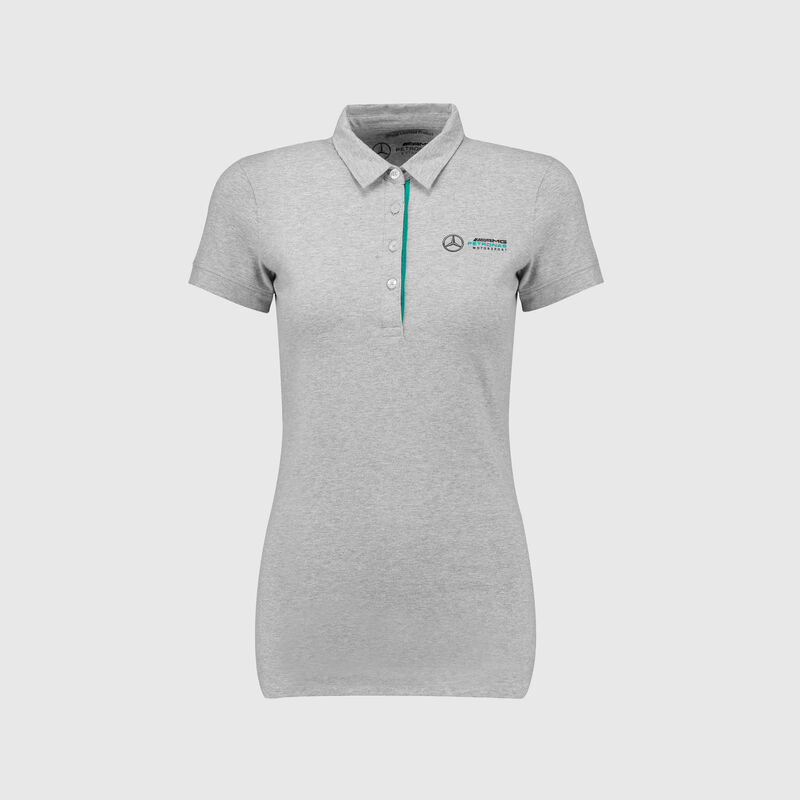 MAPM FW WOMENS MARL CLASSIC POLO - grey