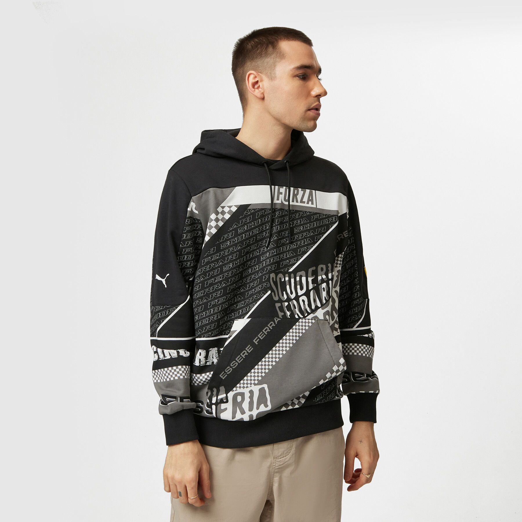 Ferrari hoodie black top