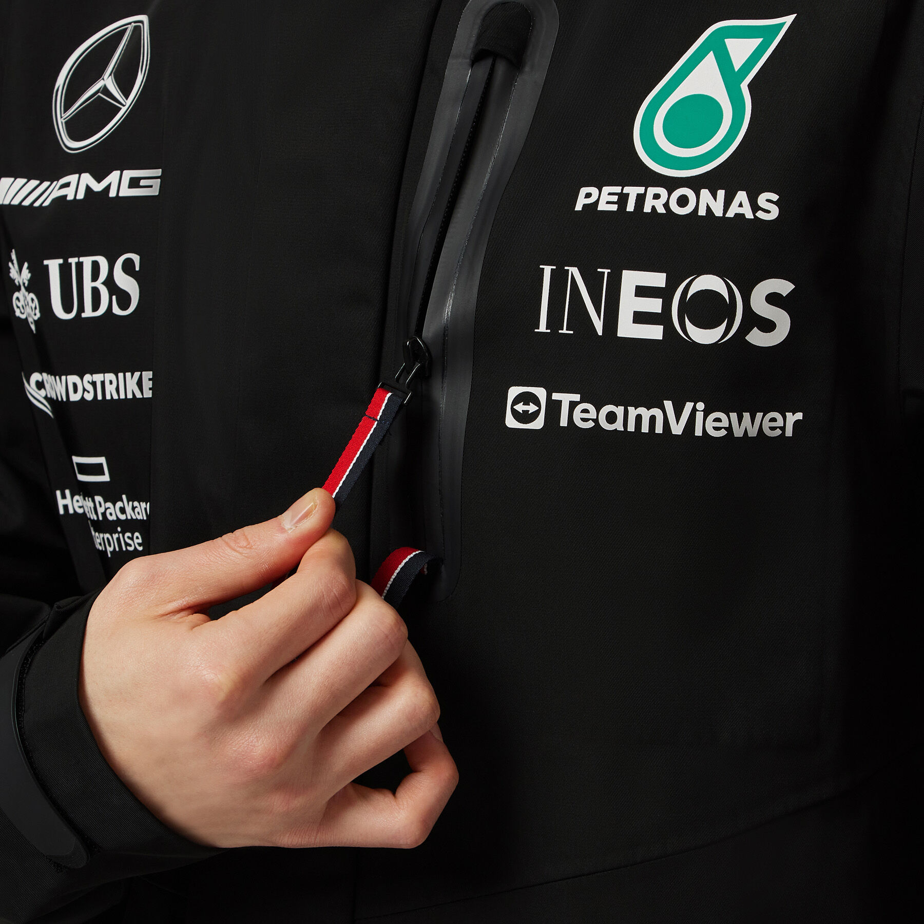 Mercedes amg petronas 2019 team rain jacket sale