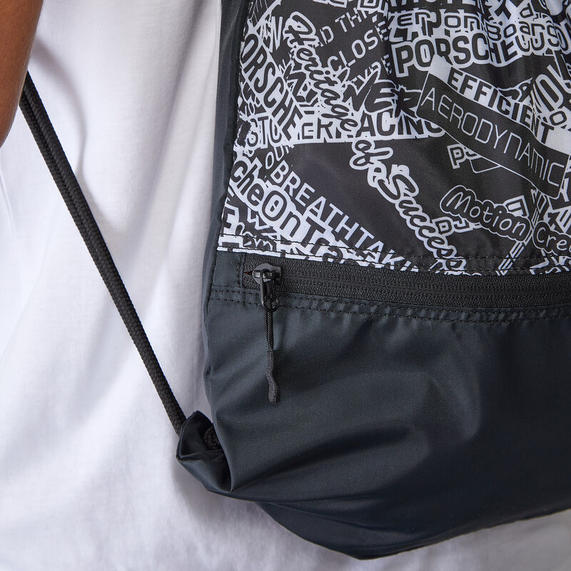 PORSCHE FW QUOTED AOP PULL BAG - black