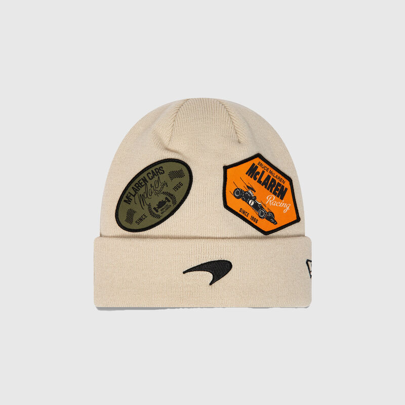 MCLAREN SL LIFESTLYE HERRITAGE CUFF BEANIE - beige