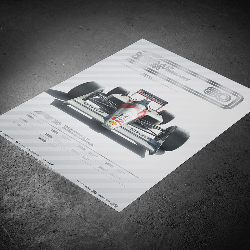 AYRTON SENNA MCLAREN 80S COLLECTORS POSTER - multicolor