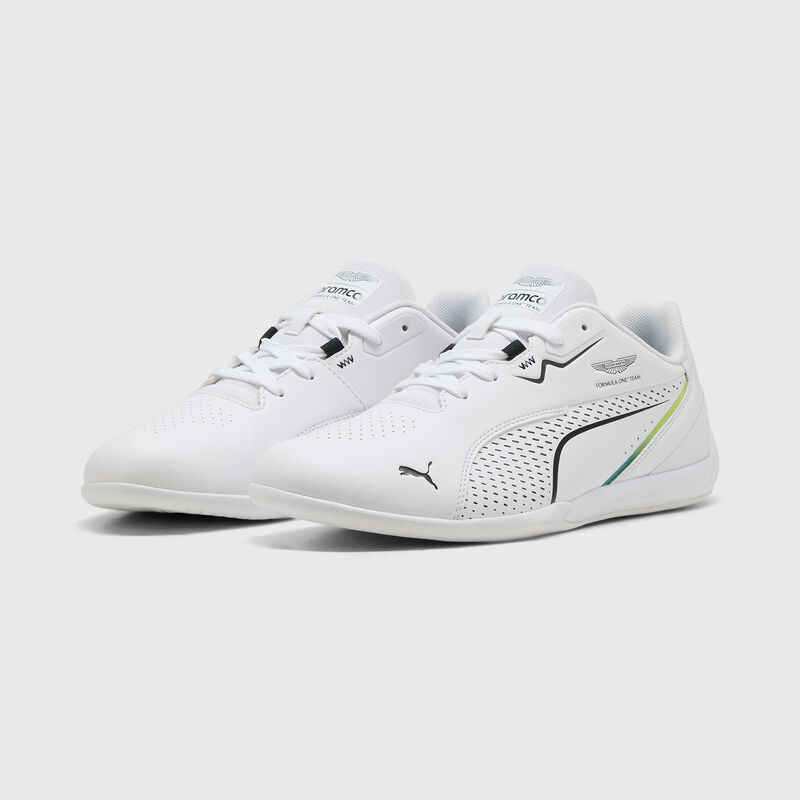 PUMA LS DRIFT CAT 11 Trainers - Aston Martin F1 Team - Puma white-green lux 40 for males - 4069161311864 - Fuel For Fans F1 Merchandise store