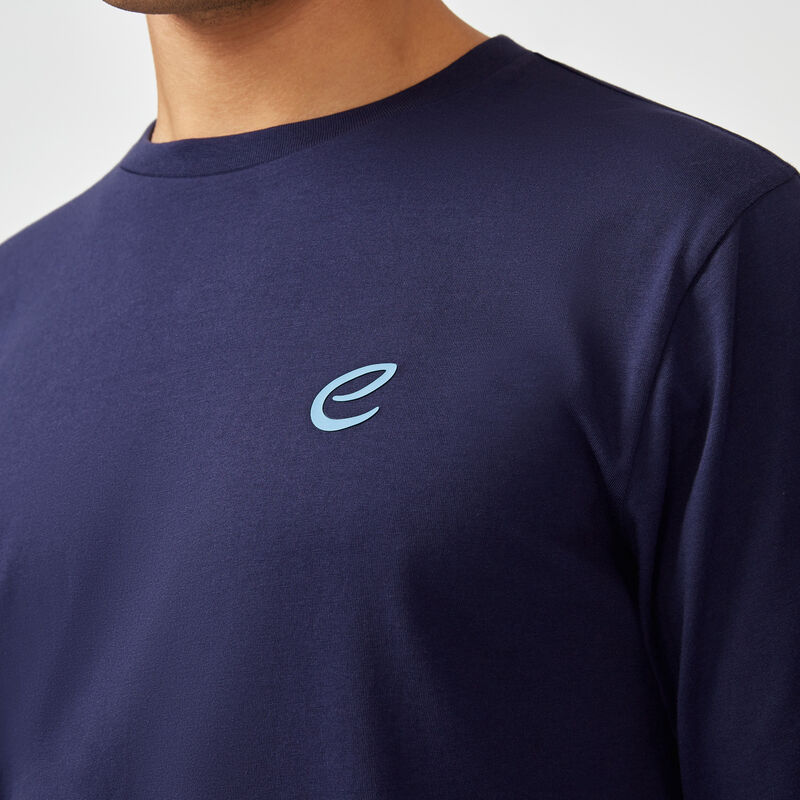 FE FW LS WORDMARK GRADIENT TEE - navy
