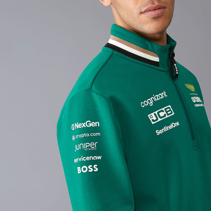 AMF1 RP MENS TEAM 1/4 ZIP - green