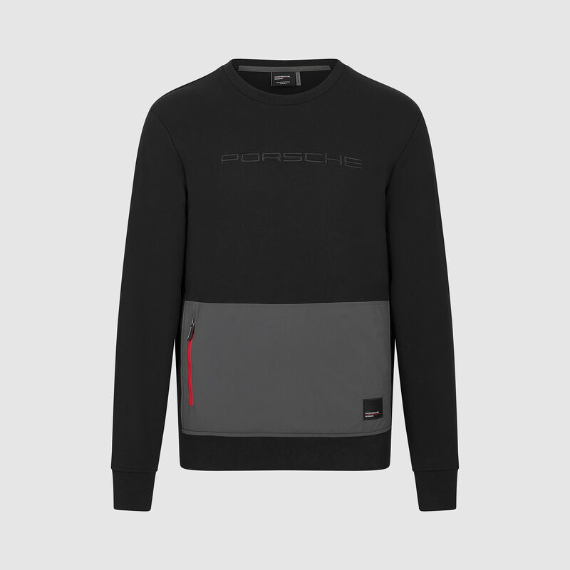 PORSCHE FW UTILITY CREW SWEAT - black