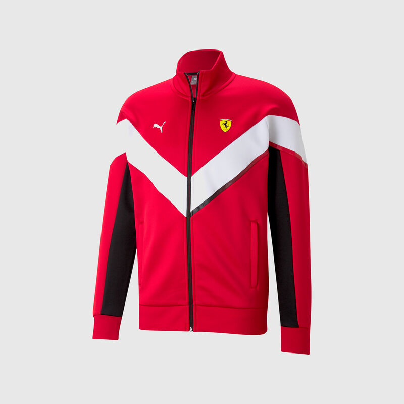 SF PU LS RACE MENS MCS TRACK JACKET  - red