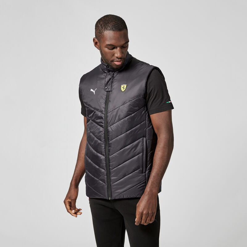 SF PU FW MENS PADDED GILET - black