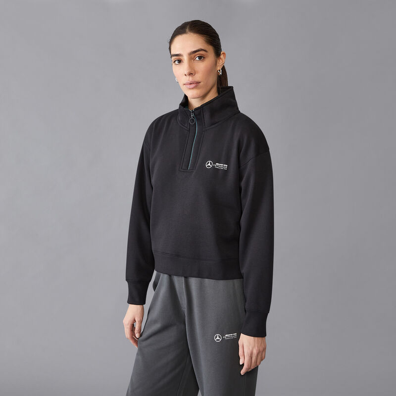 MAPF1 FW WOMENS RELAXED FIT 1/4 ZIP - black