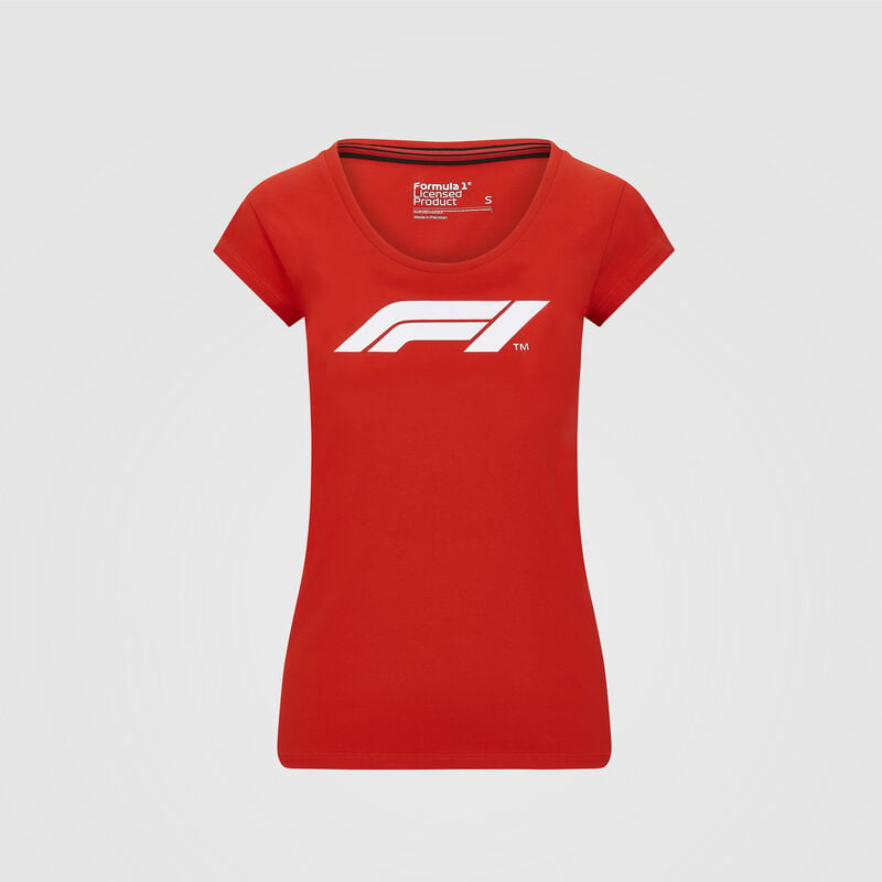 F1 FW WOMENS LARGE LOGO TEE - red
