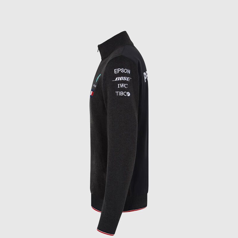 MAPM RP MENS HALF ZIP KNITTED JUMPER - grey