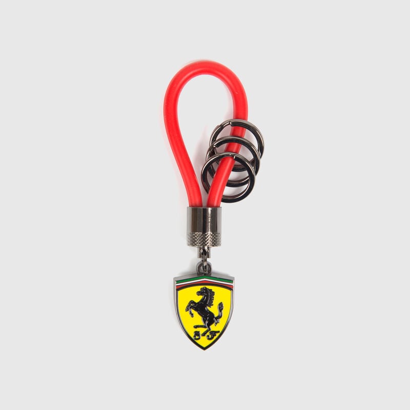 SF FW RUBBER STRAP KEYRING - red