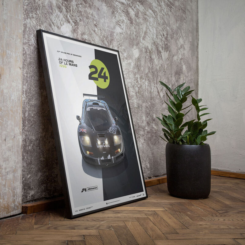 MCLAREN SL F1 24H LE MANS POSTER - multicolor