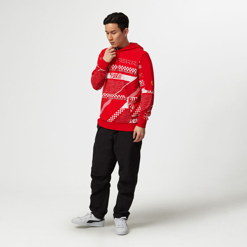 SF FW MENS GRAPHIC HOODY - red