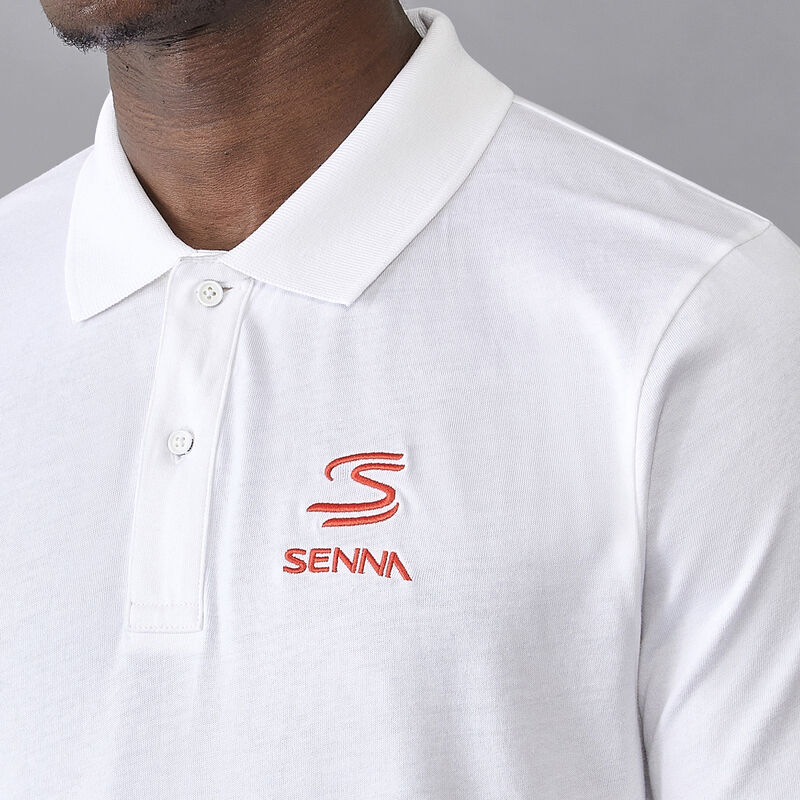 AS FW MENS SENNA LOGO POLO - white