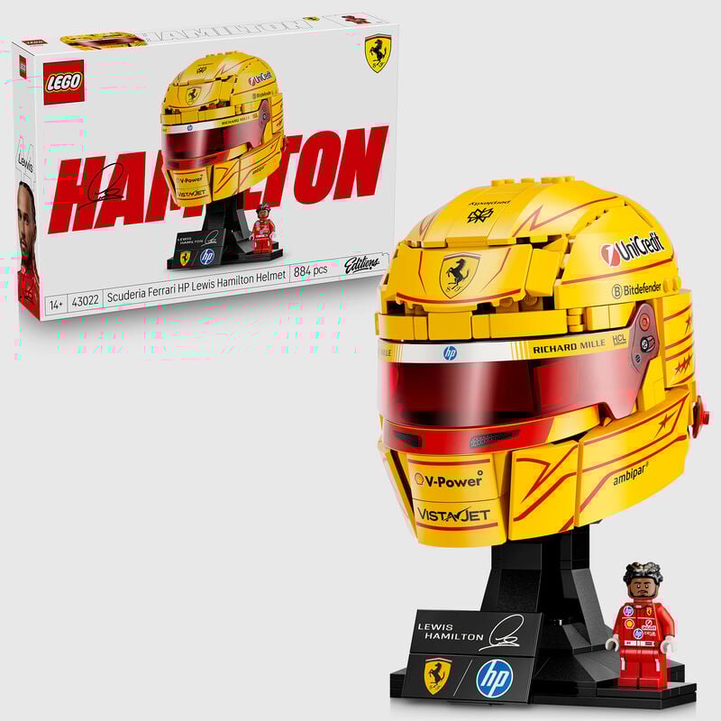 LEGO® Lewis Hamilton Helmet Set 2026 - Scuderia Ferrari F1 - Yellow ONE SIZE - 5702018069615 - Fuel For Fans F1 Merchandise store