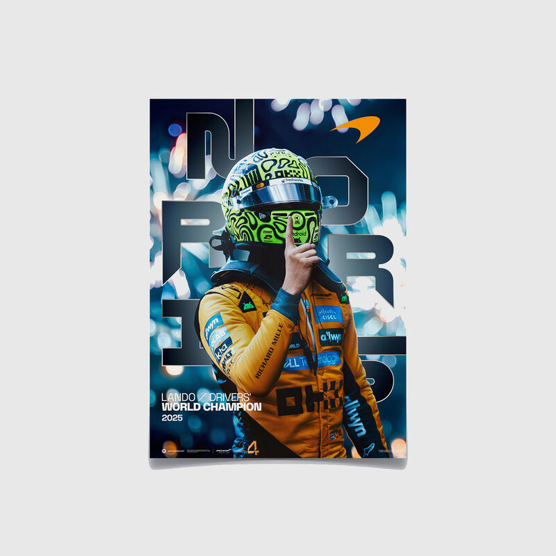 2025 Lando Norris Drivers' World Champion Official Poster 2026 - McLaren F1 - Multi ONE SIZE - 8595715606347 - Fuel For Fans F1 Merchandise store