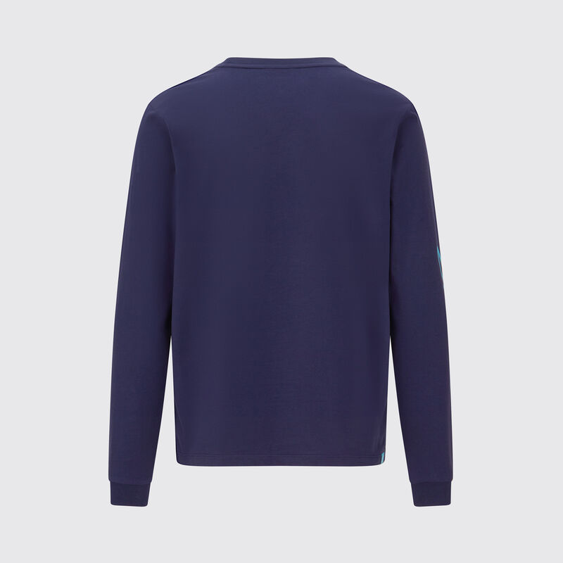 FE FW LS WORDMARK GRADIENT TEE - navy