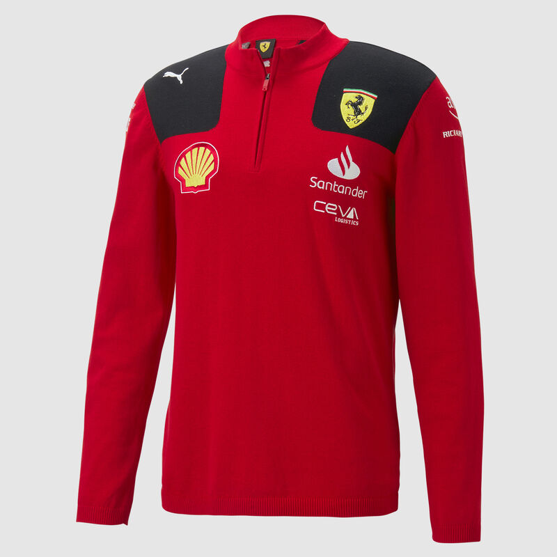 Team Half Zip Sweat 2023 - Scuderia Ferrari F1 - Red 3XL for males - 4065454320544 - Fuel For Fans F1 Merchandise store
