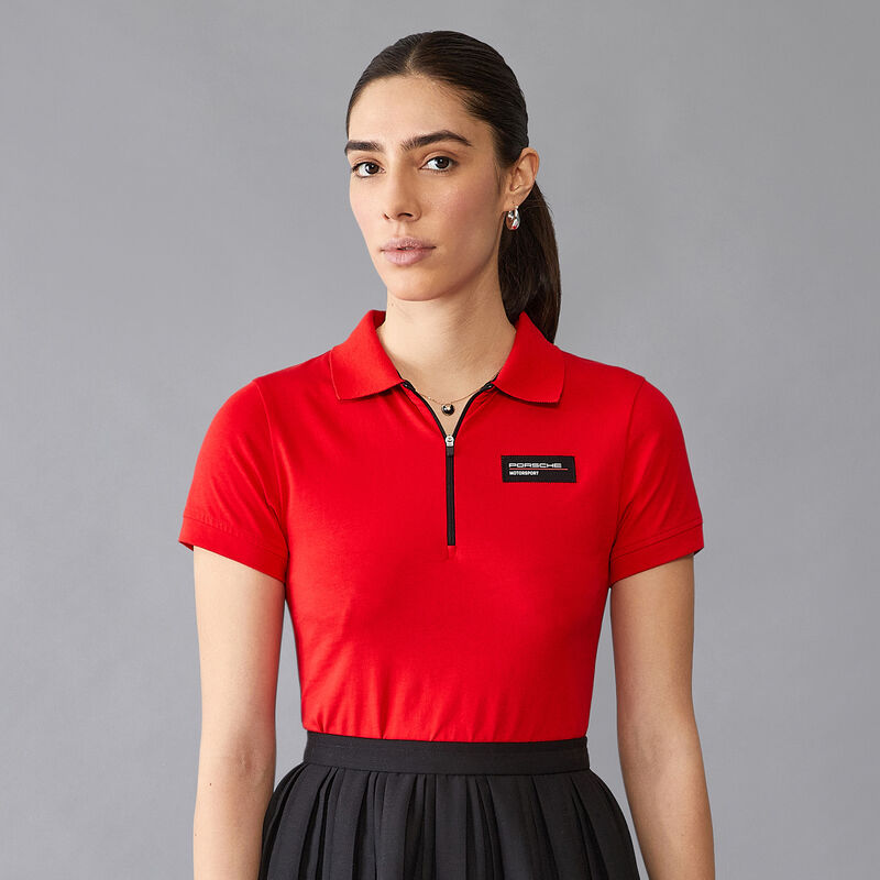 PORSCHE FW WOMENS POLO - red