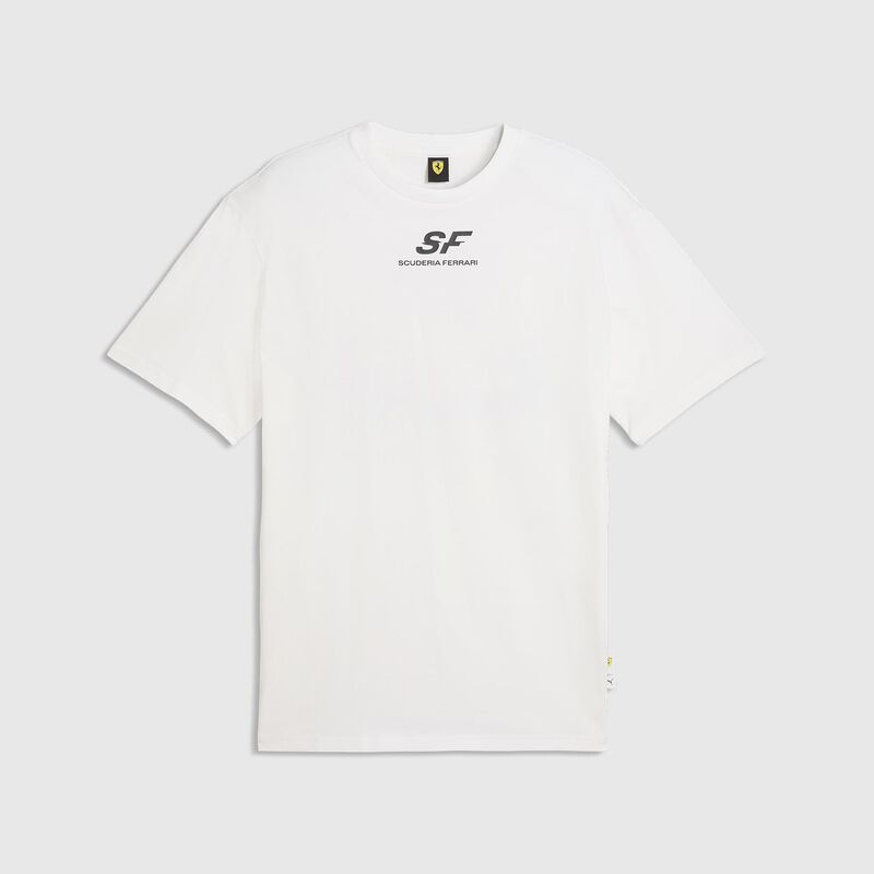 PUMA Car Graphic T-shirt 2026 - Scuderia Ferrari F1 - White M for males - 4069162552969 - Fuel For Fans F1 Merchandise store